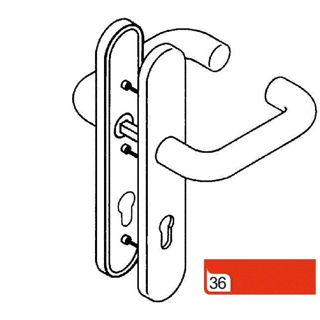 HEWI 111R01.270 PZ Zimmergarnitur 111.23R / 235.23R (36) koralle